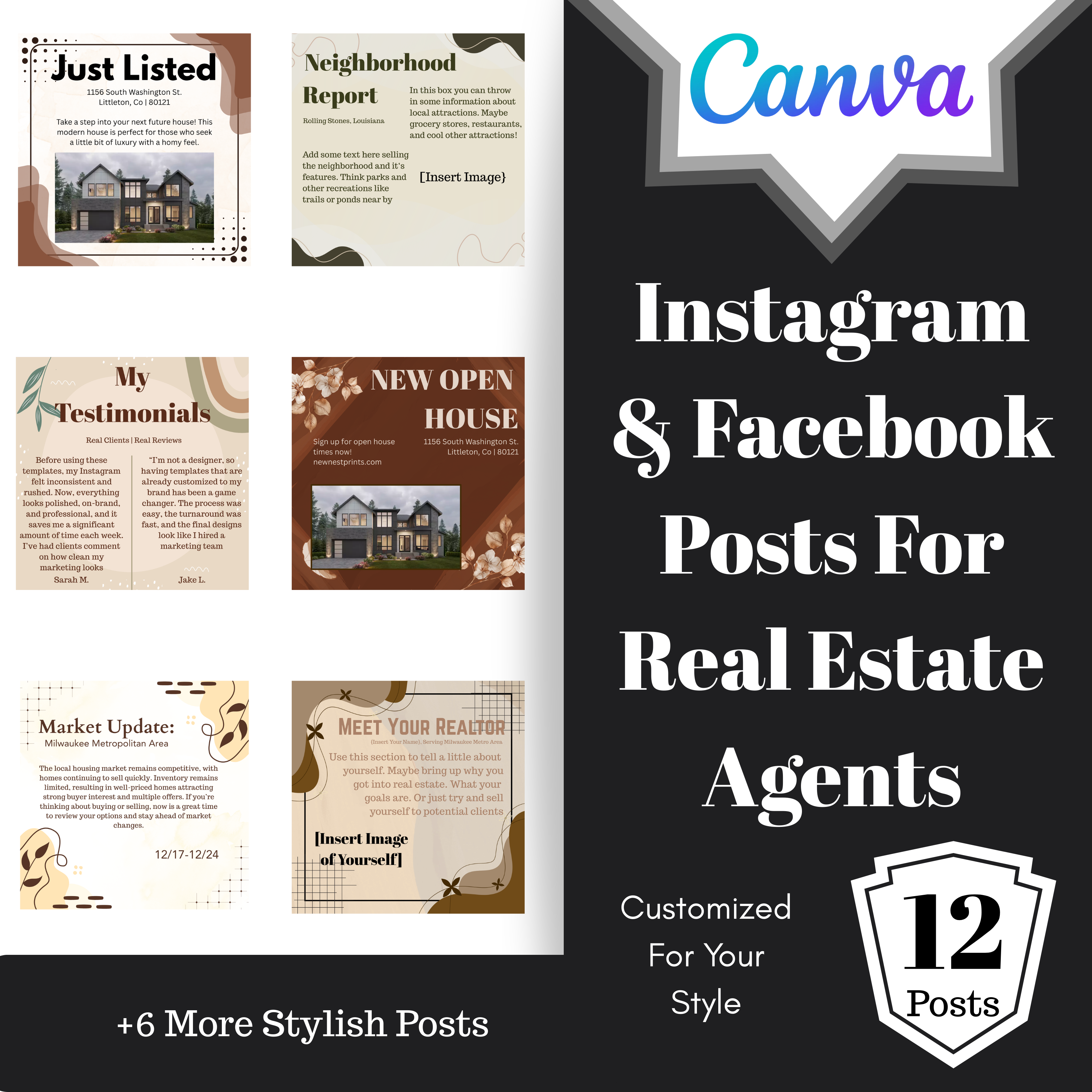 Instagram Square Posts (12 Pack)