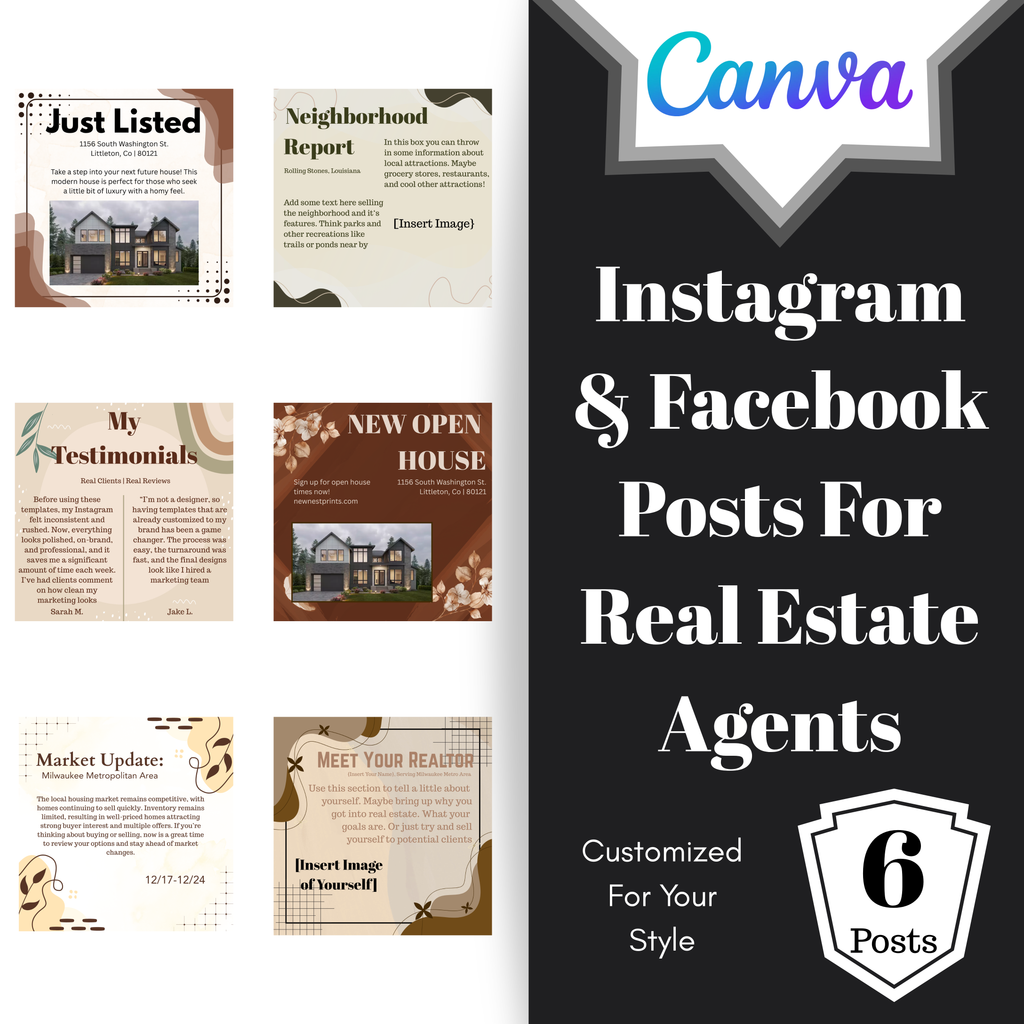 Instagram Square Posts (6 Pack)