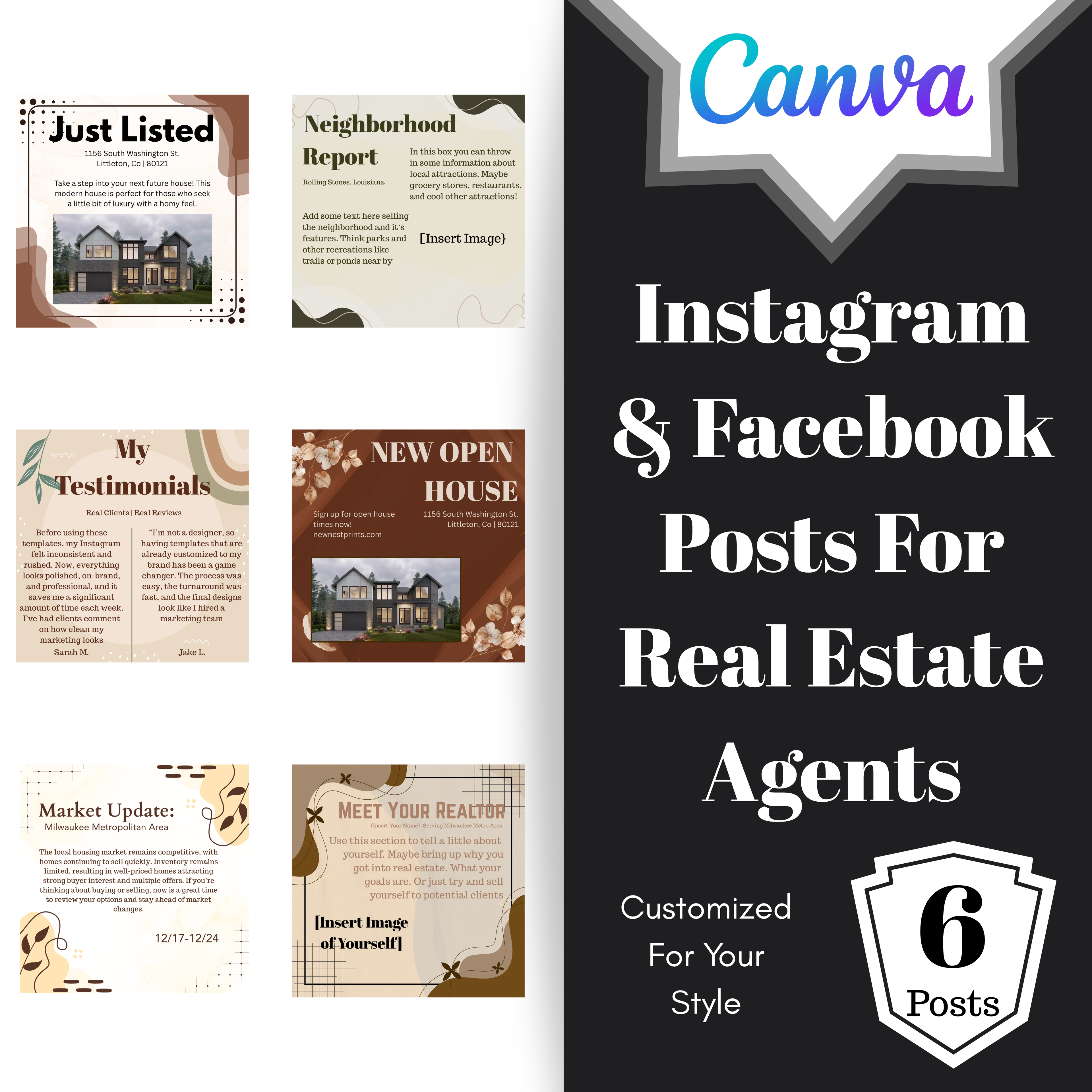 Instagram Square Posts (6 Pack)